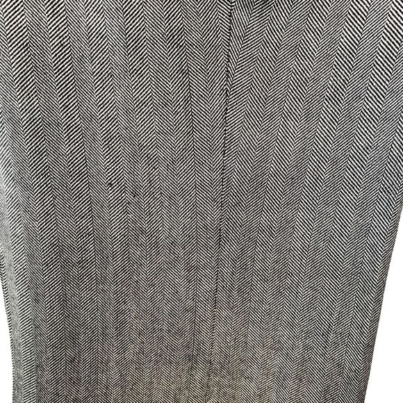 Nygard Collection Dress Slacks Womens 16 Herringbone Tweed Gray Wide Leg Pleated - Picture 3 of 11